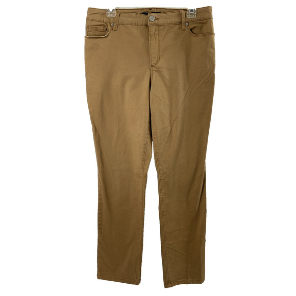 Bandolino Amy Jeans Womens Brown Denim Size 10 Straight Stretch Pockets - Picture 1 of 9